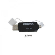 Carica l'immagine nel visualizzatore di Gallery, Lettore di Schede approx! FLTLFL0083 APPC33 Micro SD/SD/MMC Micro USB 480 Mbps 32 GB Nero