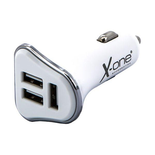 Caricabatterie per Auto ONE 3 x USB-A Bianco - New Shop Generation