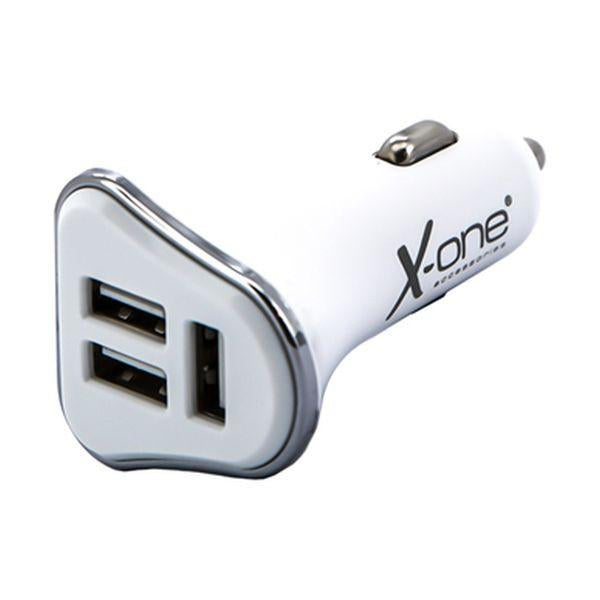Caricabatterie per Auto ONE 3 x USB-A Bianco - New Shop Generation