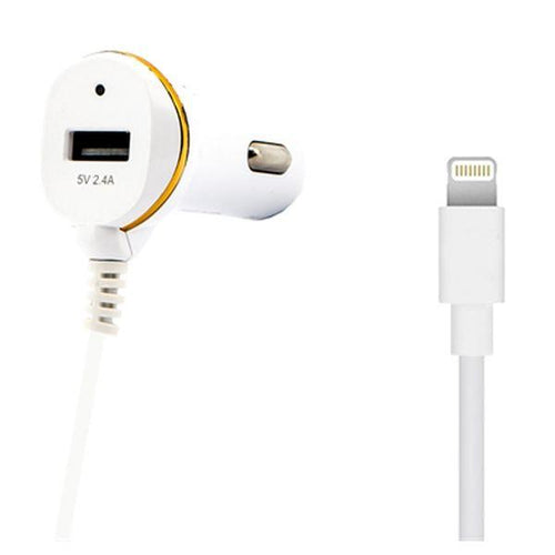 Caricabatterie per Auto ONE 138215 USB Cable Lightning Bianco - New Shop Generation