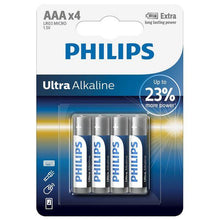 Carica l&#39;immagine nel visualizzatore di Gallery, Batterie Alcaline Philips LR03 AAA LR03 (4 pcs) - New Shop Generation