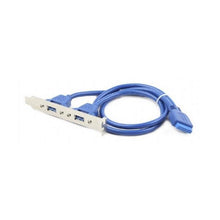 Carica l'immagine nel visualizzatore di Gallery, Cavo Pannello Posteriore 2 x USB GEMBIRD CC-USB3-RECEPTACLE Argentato Azzurro (0,45 cm) - New Shop Generation