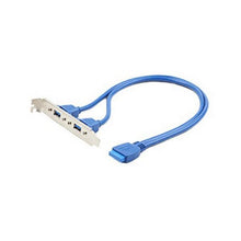 Carica l'immagine nel visualizzatore di Gallery, Cavo Pannello Posteriore 2 x USB GEMBIRD CC-USB3-RECEPTACLE Argentato Azzurro (0,45 cm) - New Shop Generation