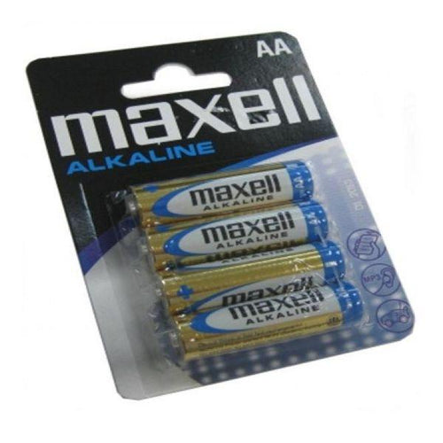 Batterie Alcaline Maxell 1.5V AA PK4 AA 1,5 V - New Shop Generation