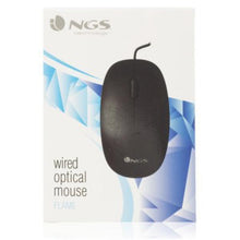 Carica l'immagine nel visualizzatore di Gallery, Mouse Ottico Mouse Ottico NGS FLAME 1000 dpi Nero - New Shop Generation
