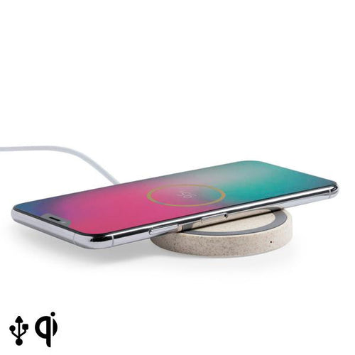 Caricabatterie Senza Fili Smartphone Qi 16535 Paglia di grano Abs - New Shop Generation