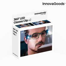 Carica l'immagine nel visualizzatore di Gallery, Clip LED per Occhiali 360° InnovaGoods (Pacco da 2) - New Shop Generation