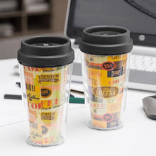 Carica l&#39;immagine nel visualizzatore di Gallery, Bicchiere con Coperchio e Doppia Parete Coffee - New Shop Generation